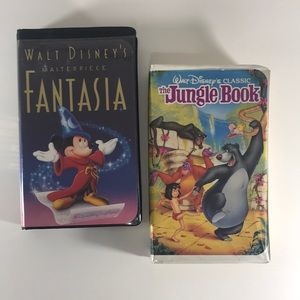 Walt Disney’s Fantasia and The Jungle Book VHS tapes